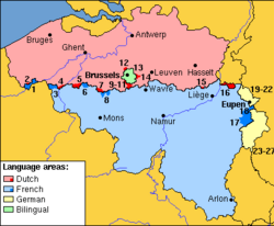 Municipalities with Language Facilities in Belgium