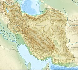 Map showing the location of Tabriz in Iran