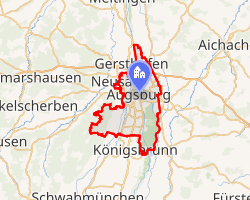 Map showing Augsburg location