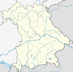 Augsburg location within Bavaria