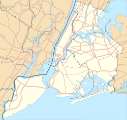 Map showing location in New York City