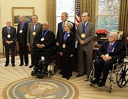 A presentation ceremony of the National Medal of Arts