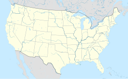 Map showing location in the United States