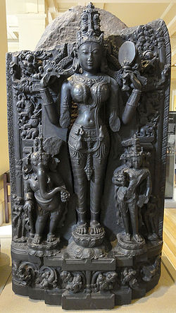 Sculptural relief of Parvati