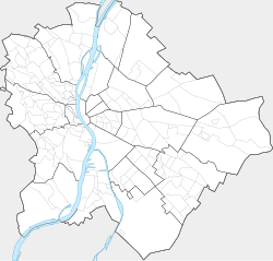 Geographical distribution of Budapest-based teams in the OB I water polo league
