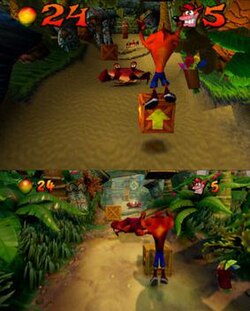 In-game screenshot of Crash Bandicoot