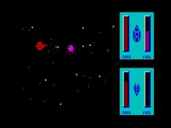 In-game screenshot of Star Control ship combat
